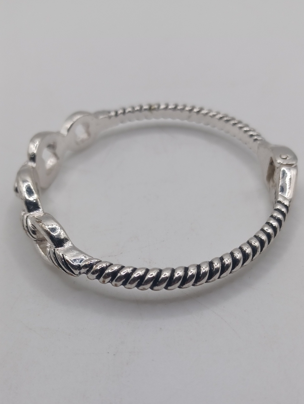 Napier Silver Tone Twisted Hinged Bracelet - Picture 3 of 8